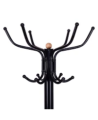 Costway Metal Coat Hat Rack Organizer Clothes Hanger Hooks Tree Stand Umbrella Holder