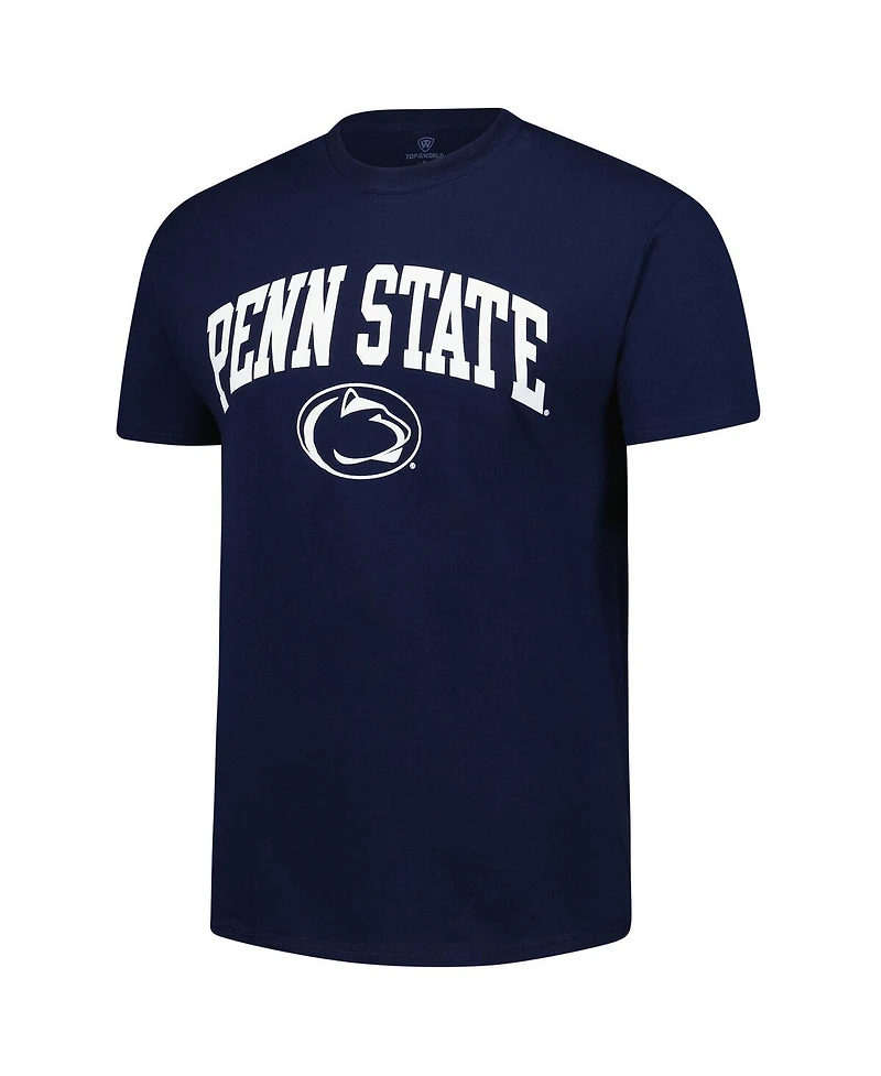 Fanatics Unlabeled Men's Navy Penn State Nittany Lions Distressed Arch Mascot T-Shirt