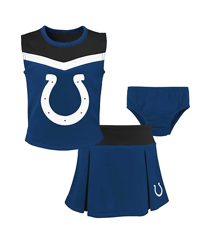 Outerstuff Girls Preschool Royal Indianapolis Colts Spirit Cheerleader Two-Piece Set with Bloomers