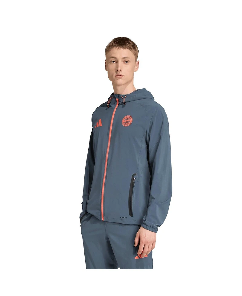 Adidas Men's Gray Bayern Munich 2025/26 Tiro Vis Tech Travel Jacket