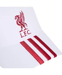Adidas Men's and Women's White Liverpool Three-Stripe Dad Adjustable Hat