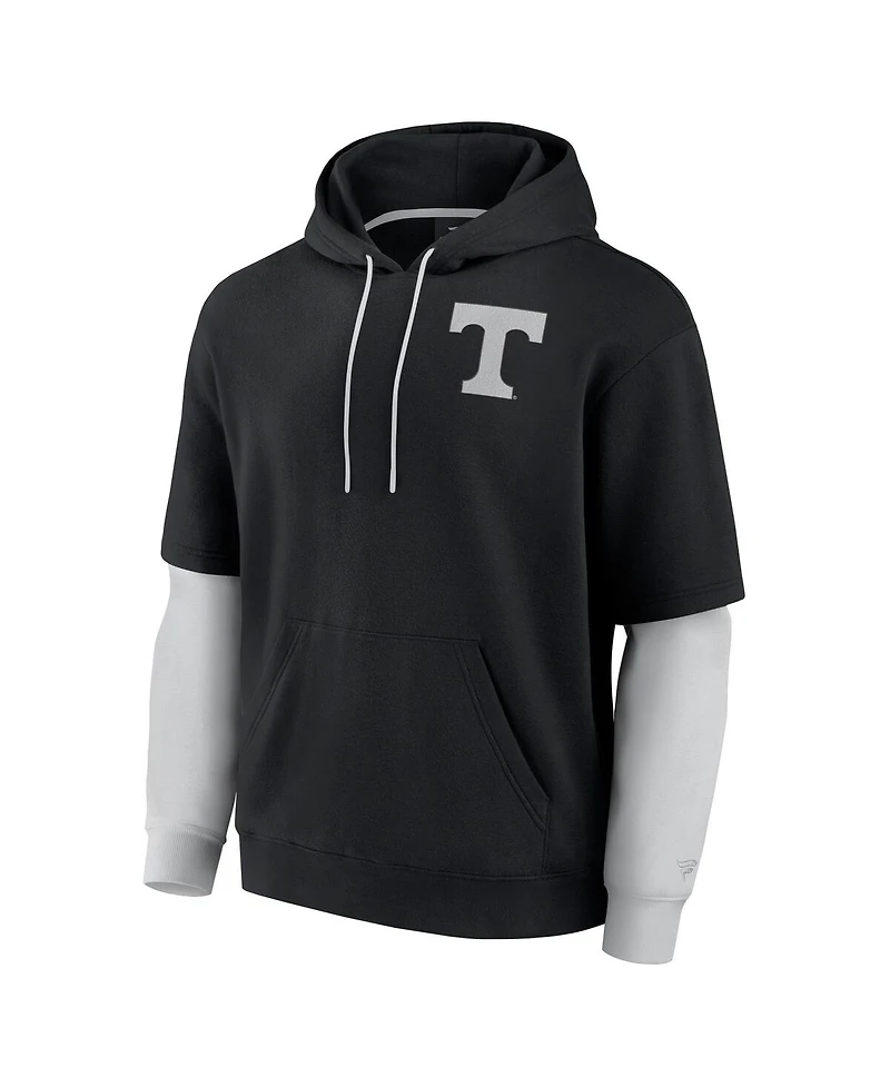 Fanatics Men's Black Tennessee Volunteers Sleek Pullover Hoodie