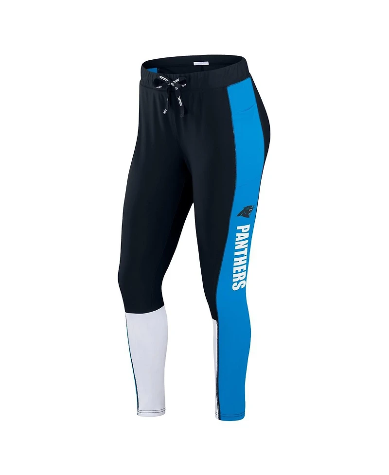 Wear by Erin Andrews Women's Black/Blue Carolina Panthers Color-Block Leggings
