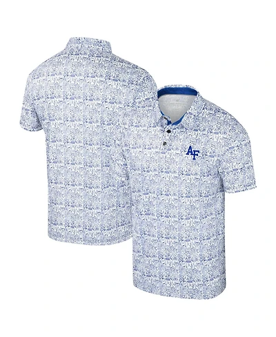Colosseum Men's Royal Air Force Falcons It's Time Allover Print Polo Shirt