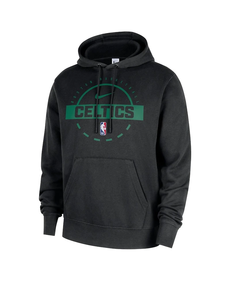 Nike Men's Black Boston Celtics 2025/26 Authentic Practice Club Pullover Hoodie