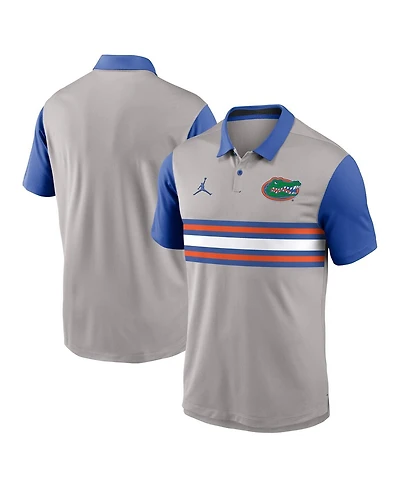 Jordan Men's Gray/Royal Florida Gators Vapor Performance Polo Shirt