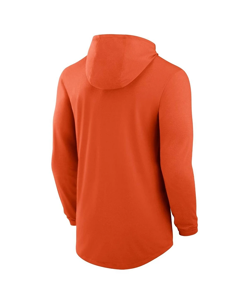 Jordan Men's Orange Florida Gators Classic Arch Tri-Blend Long Sleeve Hoodie T-Shirt