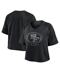 Fanatics Women's San Francisco 49ers Oversized Raglan V-Neck Blackout Fashion Jersey