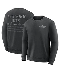 Fanatics Men's Black New York Jets Deep Route Pullover Sweatshirt