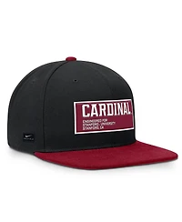Nike Men's Black/Cardinal Stanford Cardinal 2025 On-Field Patch Pro Dri-fit Snapback Hat
