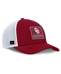 Jordan Men's Crimson/White Oklahoma Sooners 2025 On-Field Rise Engineered Trucker Adjustable Hat