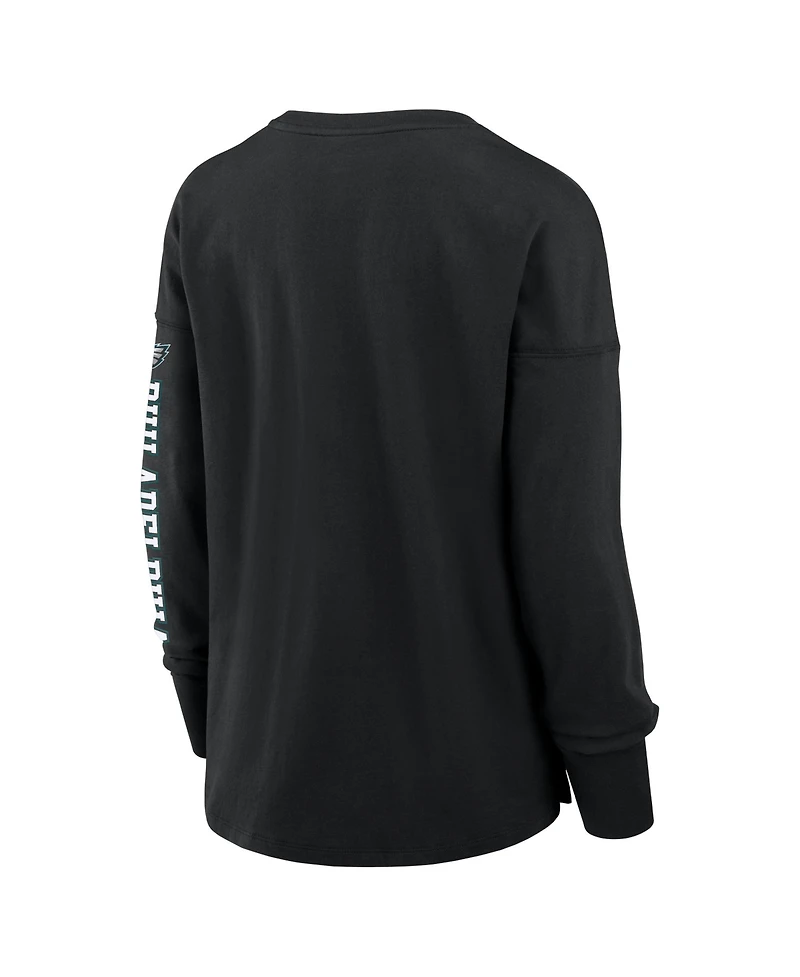 Fanatics Women's Black Philadelphia Eagles Hometown Legacy Long Sleeve T-Shirt