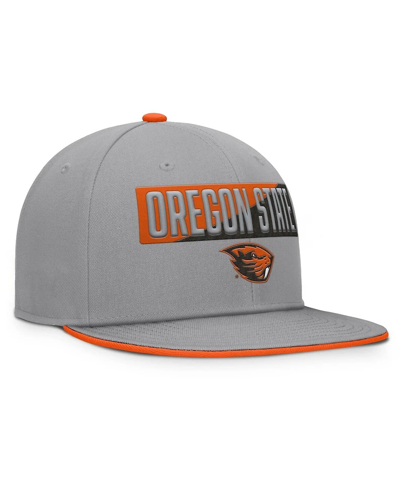 Fanatics Men's Gray Oregon State Beavers Duo Snapback Hat