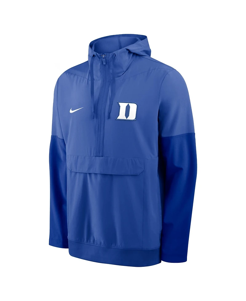 Nike Men's Royal Duke Blue Devils Anorak Half-Zip Hoodie Jacket