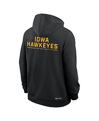 Nike Men's Black Iowa Hawkeyes 2025 Sideline Standard Issue Dri-fit Full-Zip Hoodie