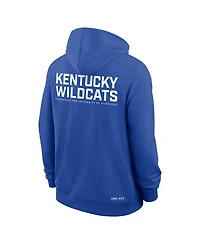 Nike Men's Royal Kentucky Wildcats 2025 Sideline Standard Issue Dri-fit Full-Zip Hoodie