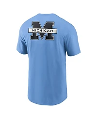 Jordan Men's Valor Blue Michigan Wolverines Record Shattered 2-Hit T-Shirt