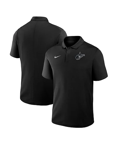 Nike Men's Black West Virginia Mountaineers Built on Bravery Victory Dri-fit Polo Shirt