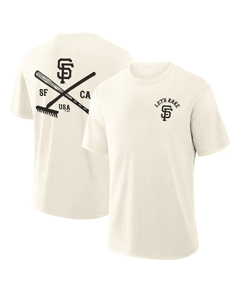 Fanatics Men's Cream San Francisco Giants Nostalgia Stadium Slub T-Shirt