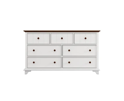 Casainc Wooden Storage Cabinet with 7-Drawer Dresser