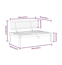 Pallet Sofa Wood color Solid acacia wood Standard Modular