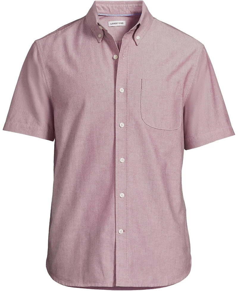 Lands' End Men's Short Sleeve Sail Rigger Oxford Shirt