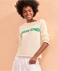 Lands' End Women's Drifter Jacquard Crew Neck Sweater