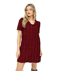 Belle & Bloom Solana Boho Fringe Mini Shift Dress