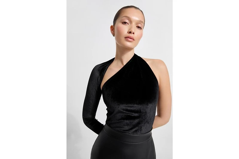 Women's Manhattan Velvet One Shoulder Top