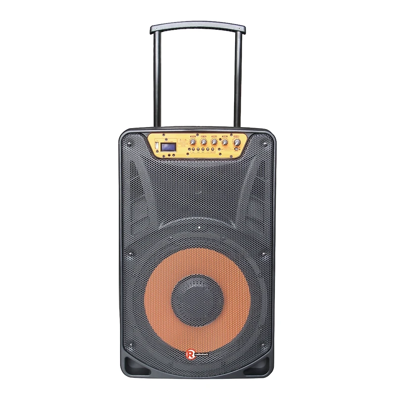 RadioShack 12 Inch Pa Tower Speaker with Fm Radio, Rechargeable Battery, and Tripod 4001941
