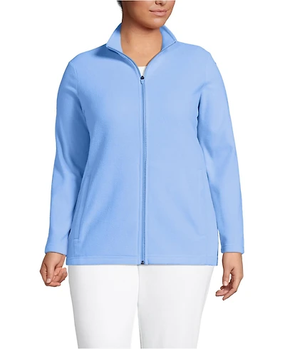 Lands' End Women's Plus Anyweather Fleece Full Zip Jacket