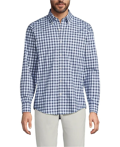Lands' End Men's Tailored Fit No Iron Twill Long Sleeve Shirt