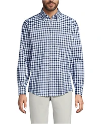 Lands' End Men's Tailored Fit No Iron Twill Long Sleeve Shirt