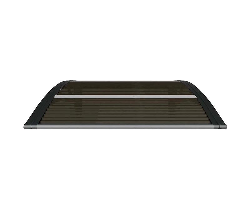 Door Canopy Black Polycarbonate, Abs, Aluminum 39.4 x 29.5 in