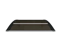 Door Canopy Black Polycarbonate, Abs, Aluminum 39.4 x 29.5 in