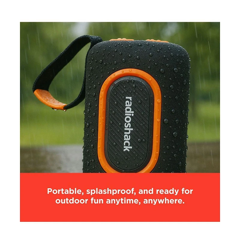 RadioShack Wireless Speaker, 20W, Bluetooth 5.3, Rgb Lights, Waterproof IPX5, Portable 4001779 Black