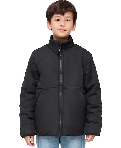 Rokka&Rolla Little and Big Boys' Reversible Lightweight Fleece Jacket
