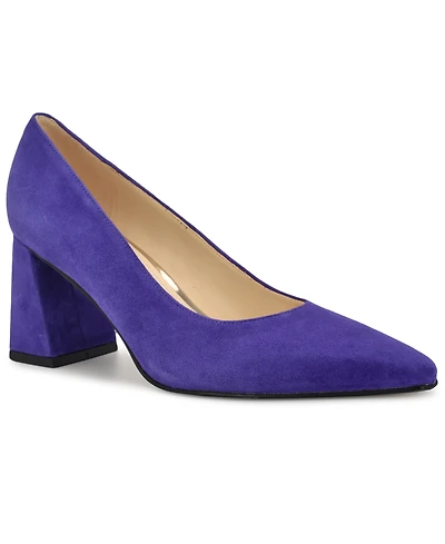 Nine West Women's Monda Block Heel Slip-On Dress Pumps