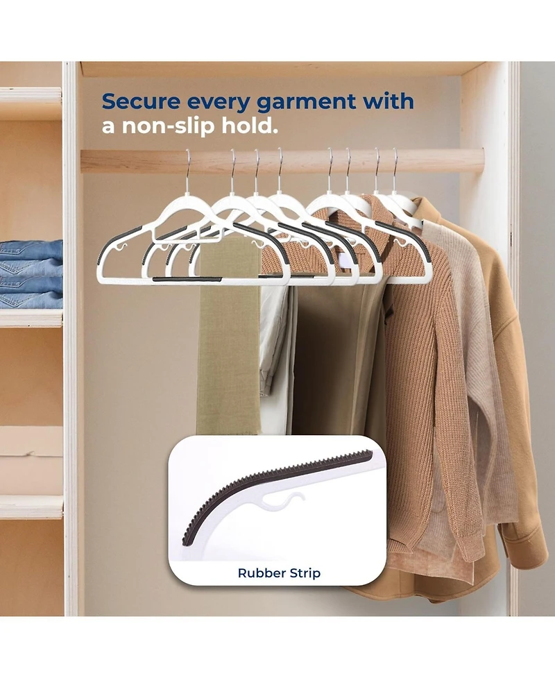 SereneLife 30 Pcs. Non-Slip Plastic Clothes Hanger
