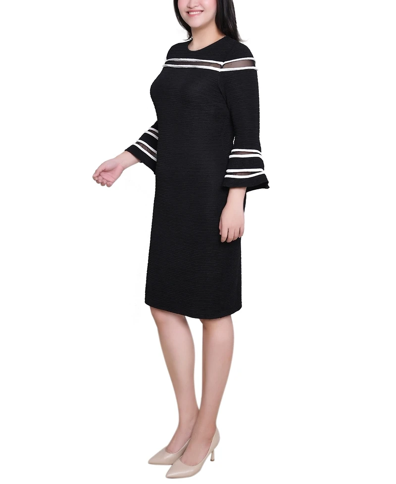 Ny Collection Women's Long Bell Sleeve Dress