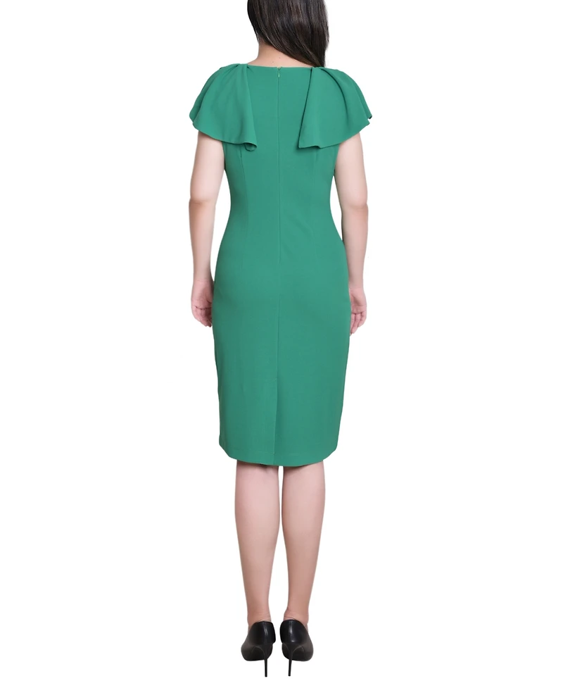 Ny Collection Women's Flutter Sleeve Sheath Dress