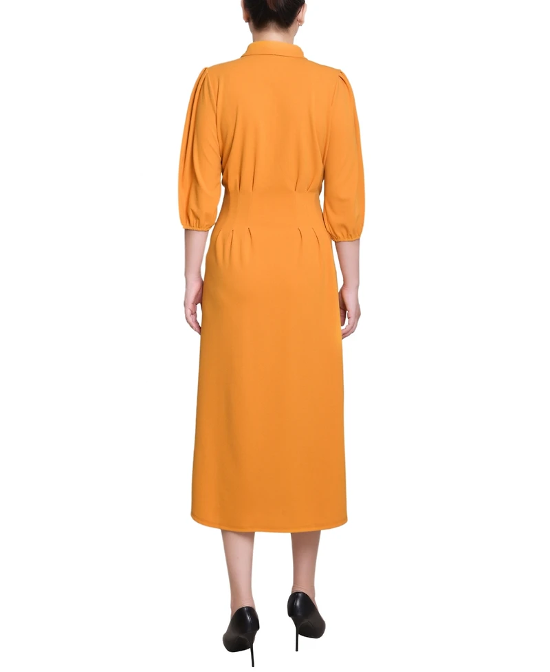 Ny Collection Women's Elbow Sleeve Midi Dress