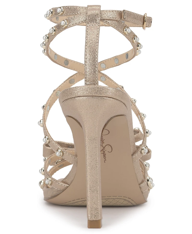 Jessica Simpson Women's Loelva Strappy Studded Dress Sandals