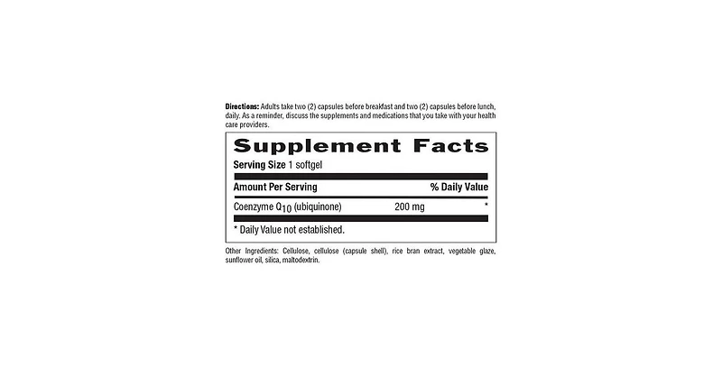 Country Life Co Q 10, 200 mg, 60 Softgels