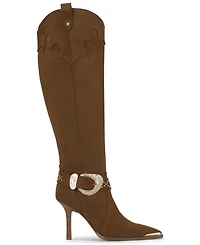Jessica Simpson Women's Kenzin Tall Western Buckle Dress Boots
