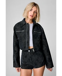 Nasty Gal Women's Distressed Faux Leather Hotpants