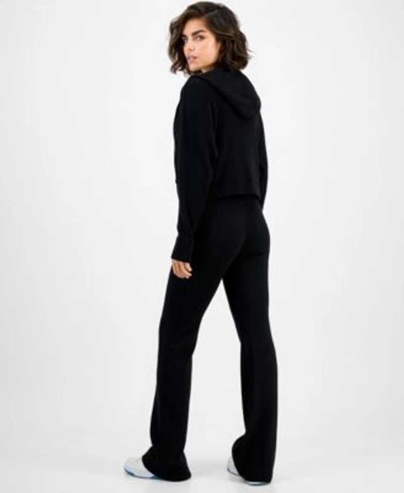 Guess Womens Flaminia Ribbed Zip Hoodie Flaminia Ribbed Knit Bralette Flaminia Ribbed Knit Flare Pants