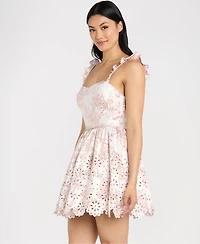 Morgan & Company Women's Bridgerton Metallic Short Dress