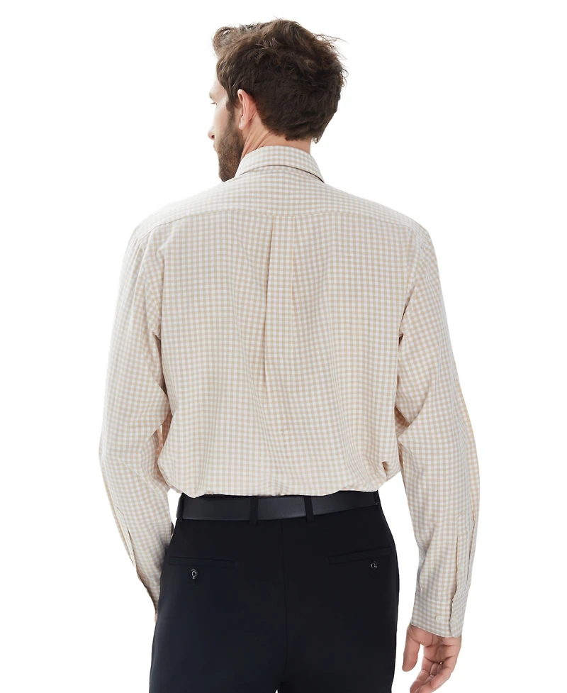 Club Room Men's Medium Gingham Dress Shirt, Macy's Exclusive