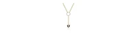 Rachel Glauber 14k Gold Plated with Green Cubic Zirconia Eyes Cat Head Link Chain Necklace